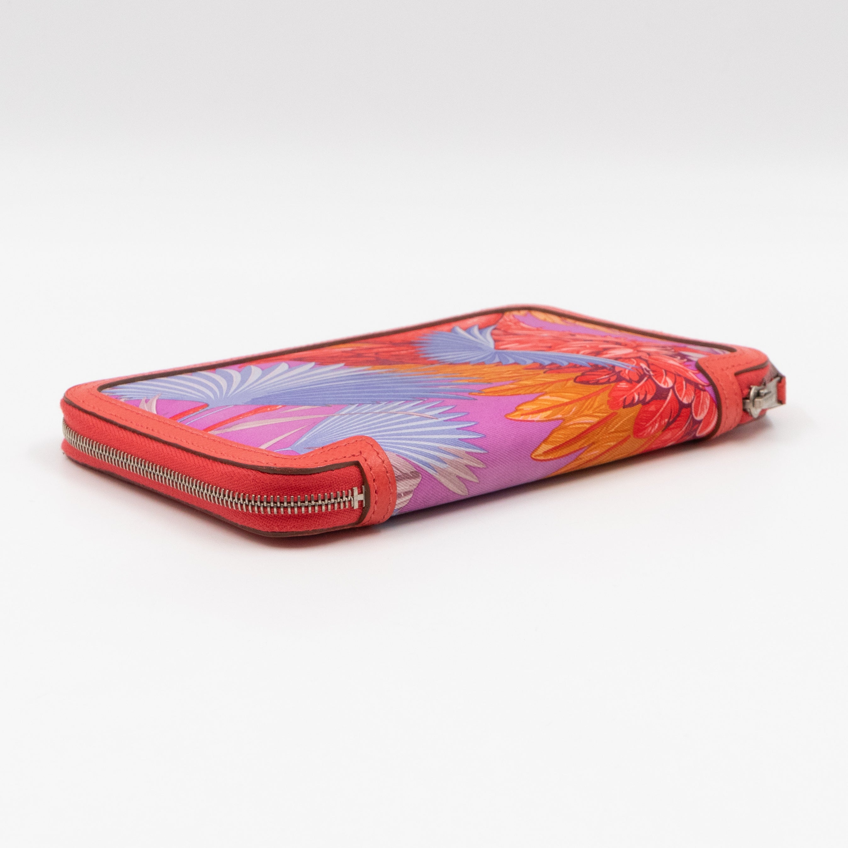 Soie-Cool Wallet Rose Jaipur Epsom Leather & Silk