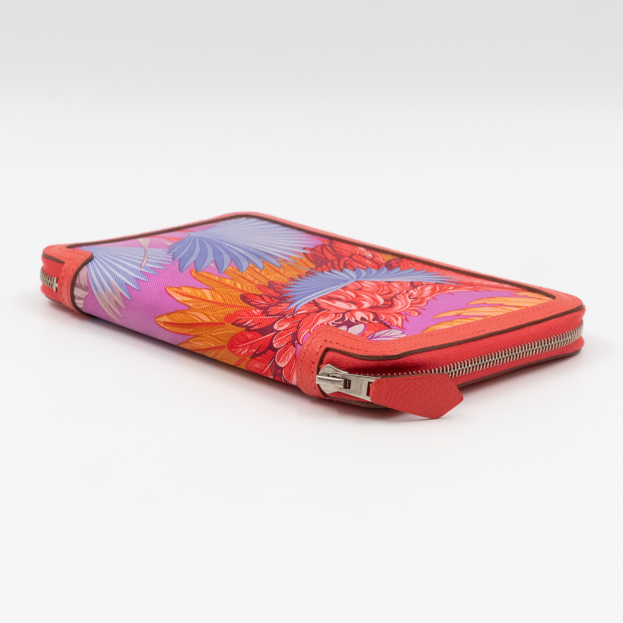 Soie-Cool Wallet Rose Jaipur Epsom Leather & Silk