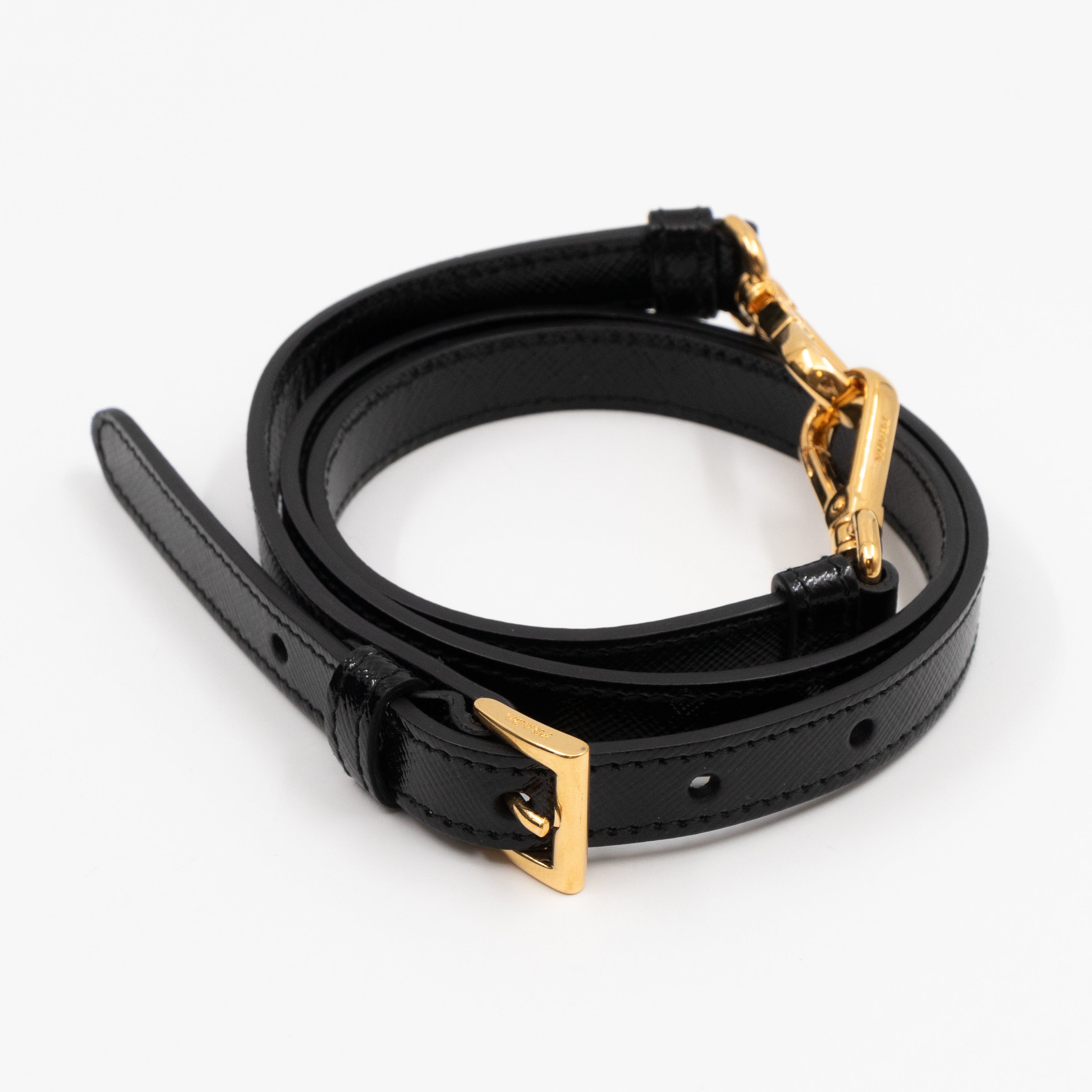 Galleria Large Double Zip Black Saffiano Vernis