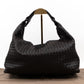 Sloane Hobo Bag Intrecciato Brown Leather