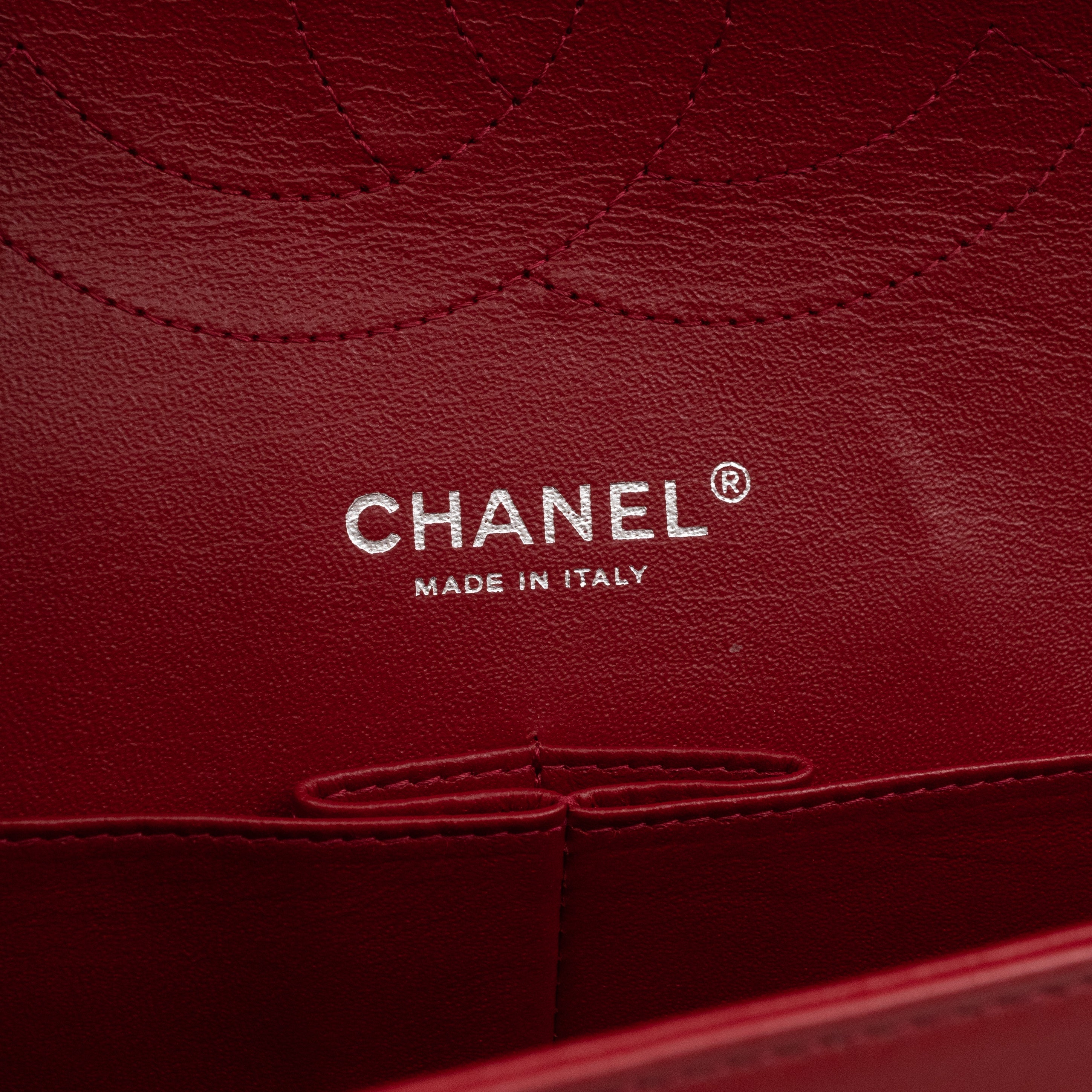 Classic Double Flap Jumbo Red Patent Leather