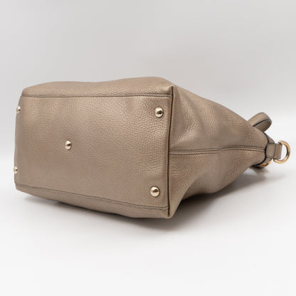 Soho Two Way Shoulder Bag Champagne Leather