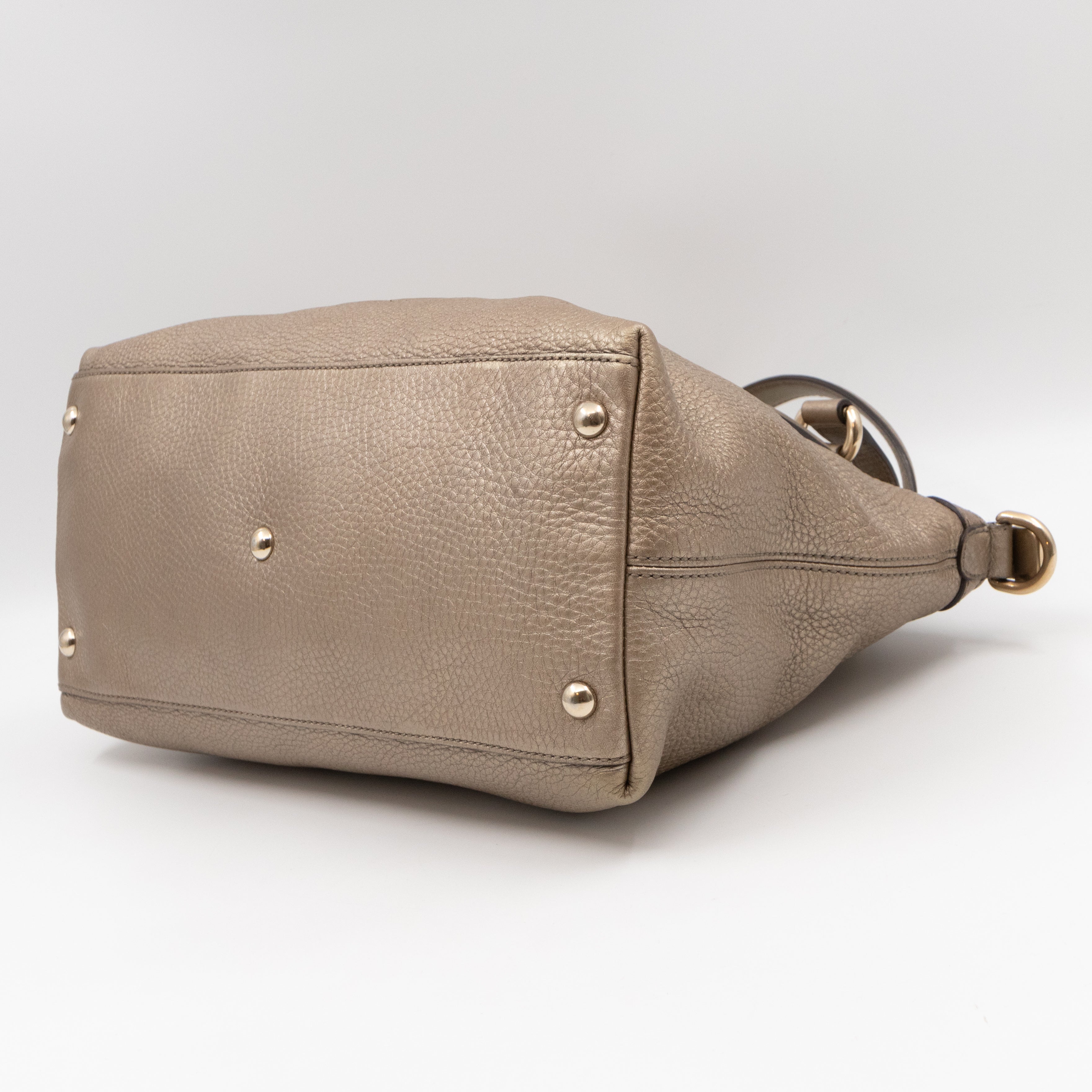 Soho Two Way Shoulder Bag Champagne Leather