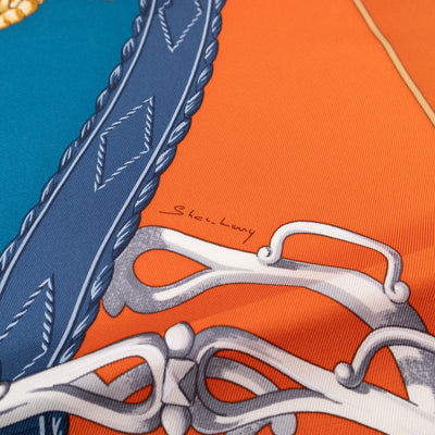 Silk Scarf 90 Profile Selleriere Orange