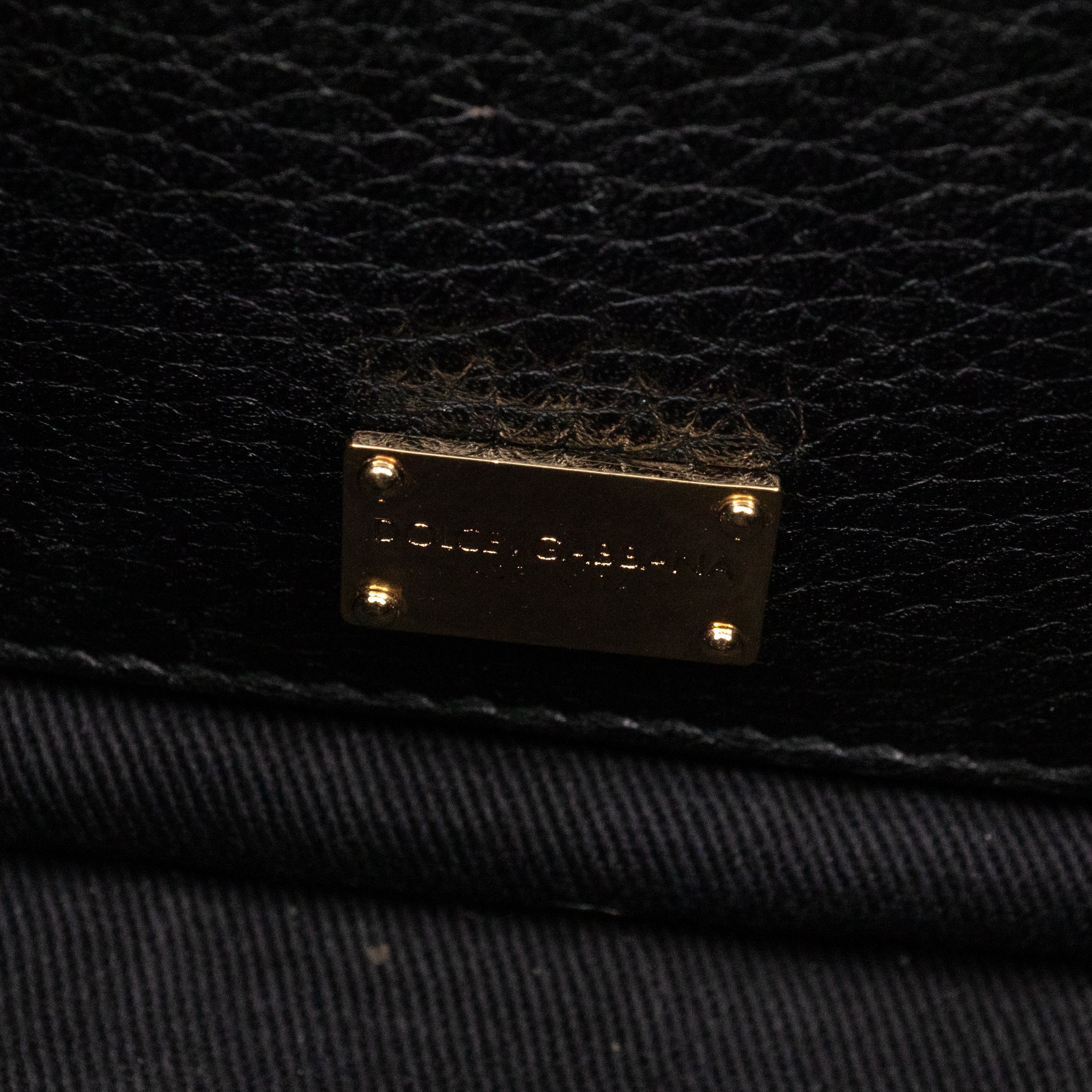Rosaria Shoulder Bag Black Drummed Calfskin