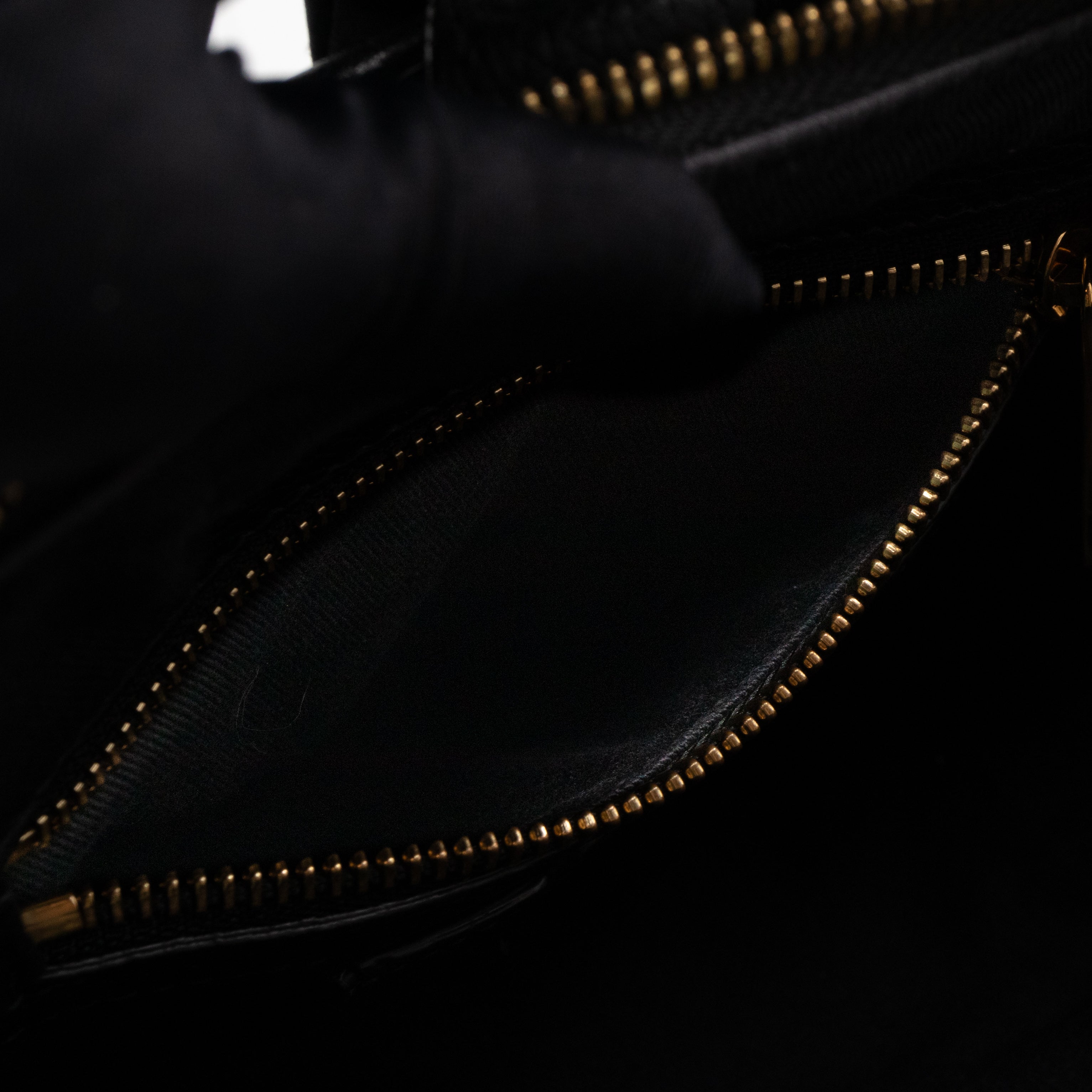 Rosaria Shoulder Bag Black Drummed Calfskin