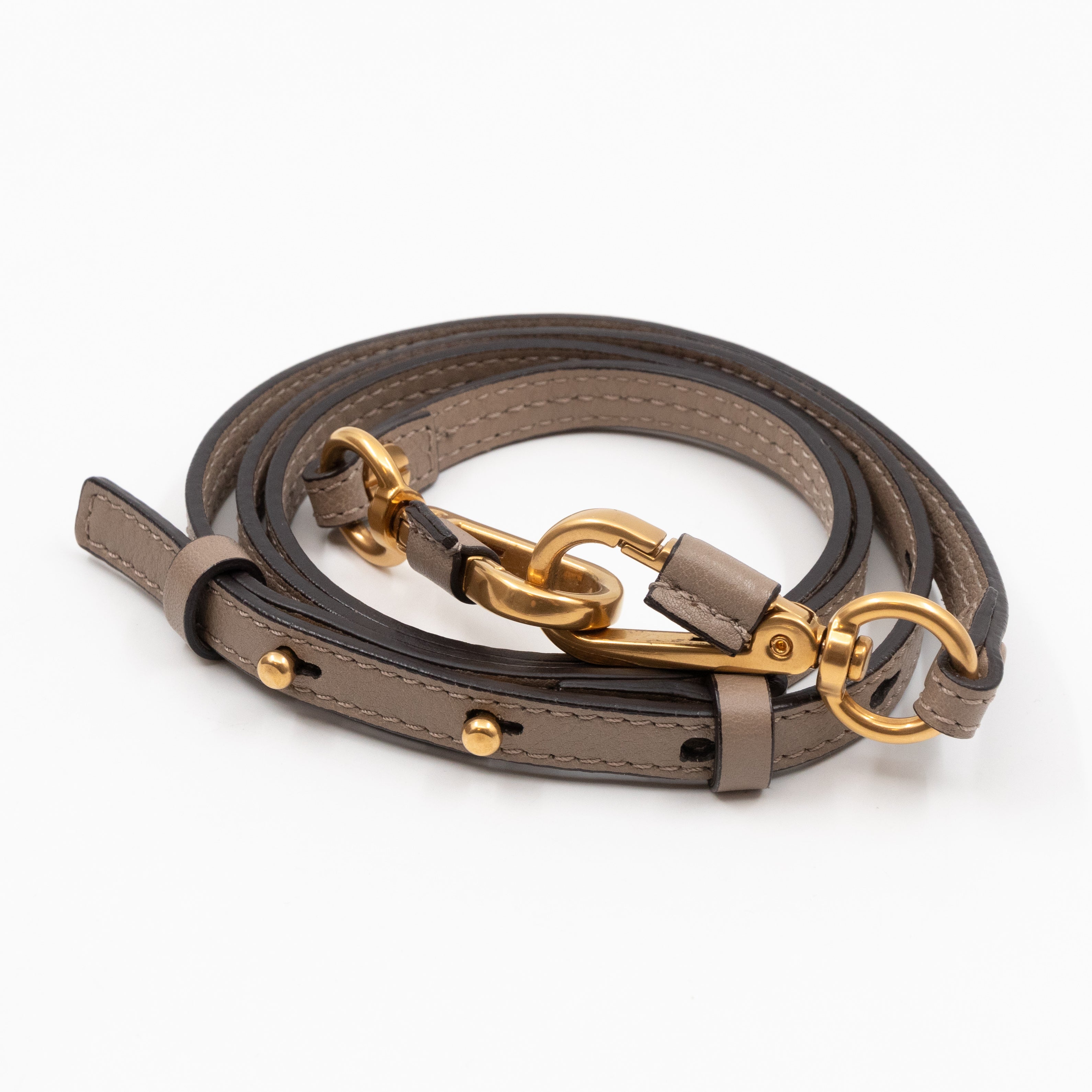 Nile Bracelet Bag Medium Gray Leather