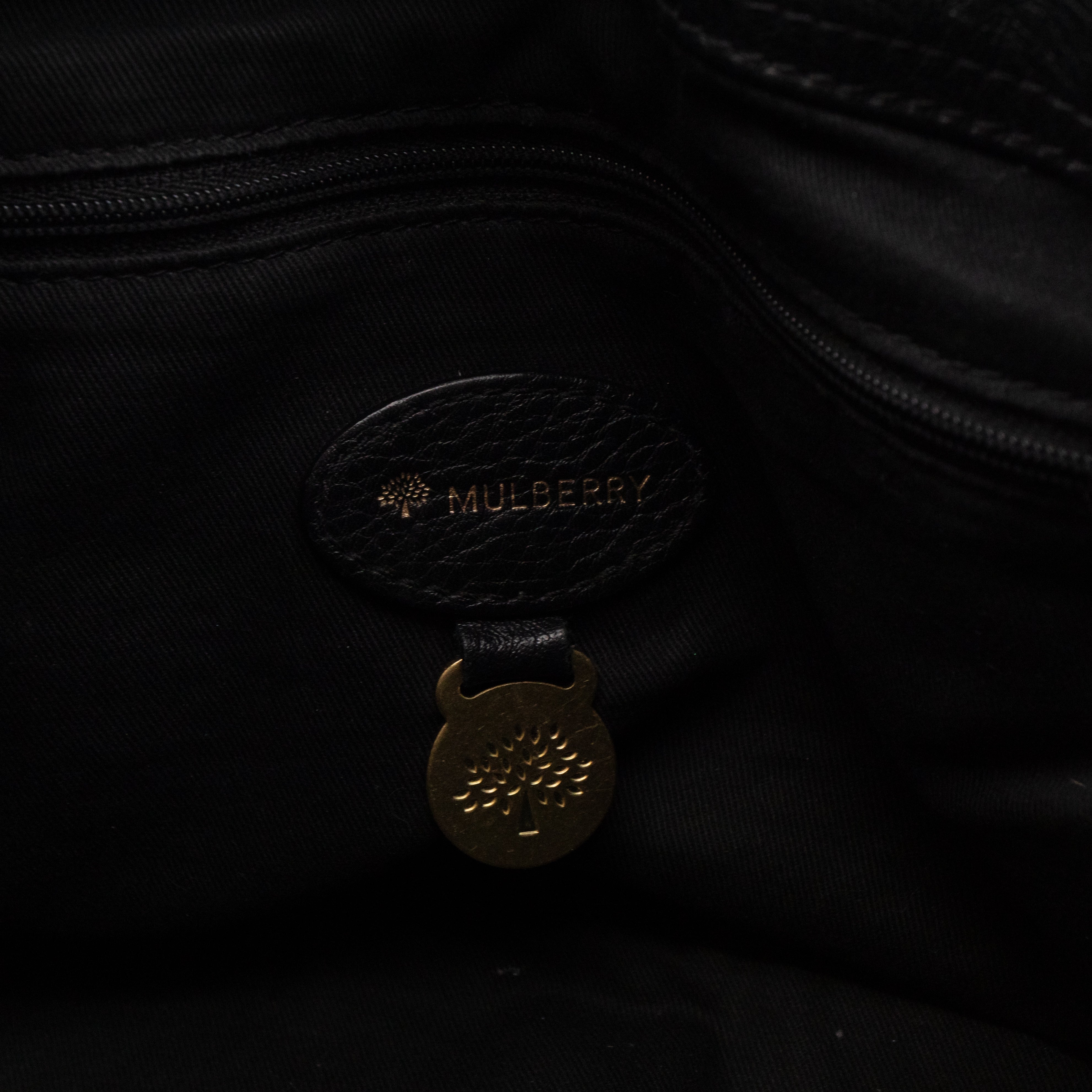 Mitzy East West Hobo Bag Black Leather