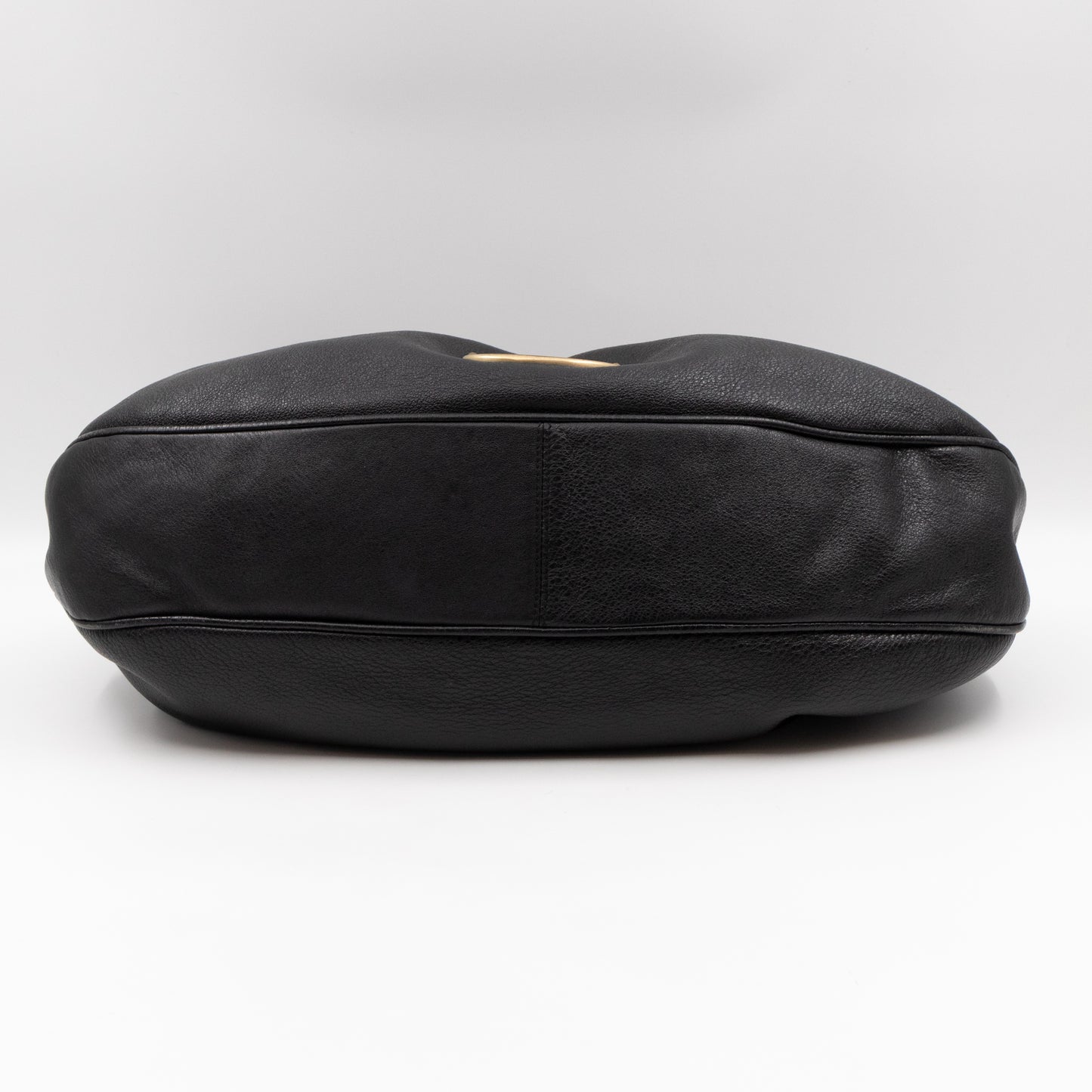 Mitzy East West Hobo Bag Black Leather