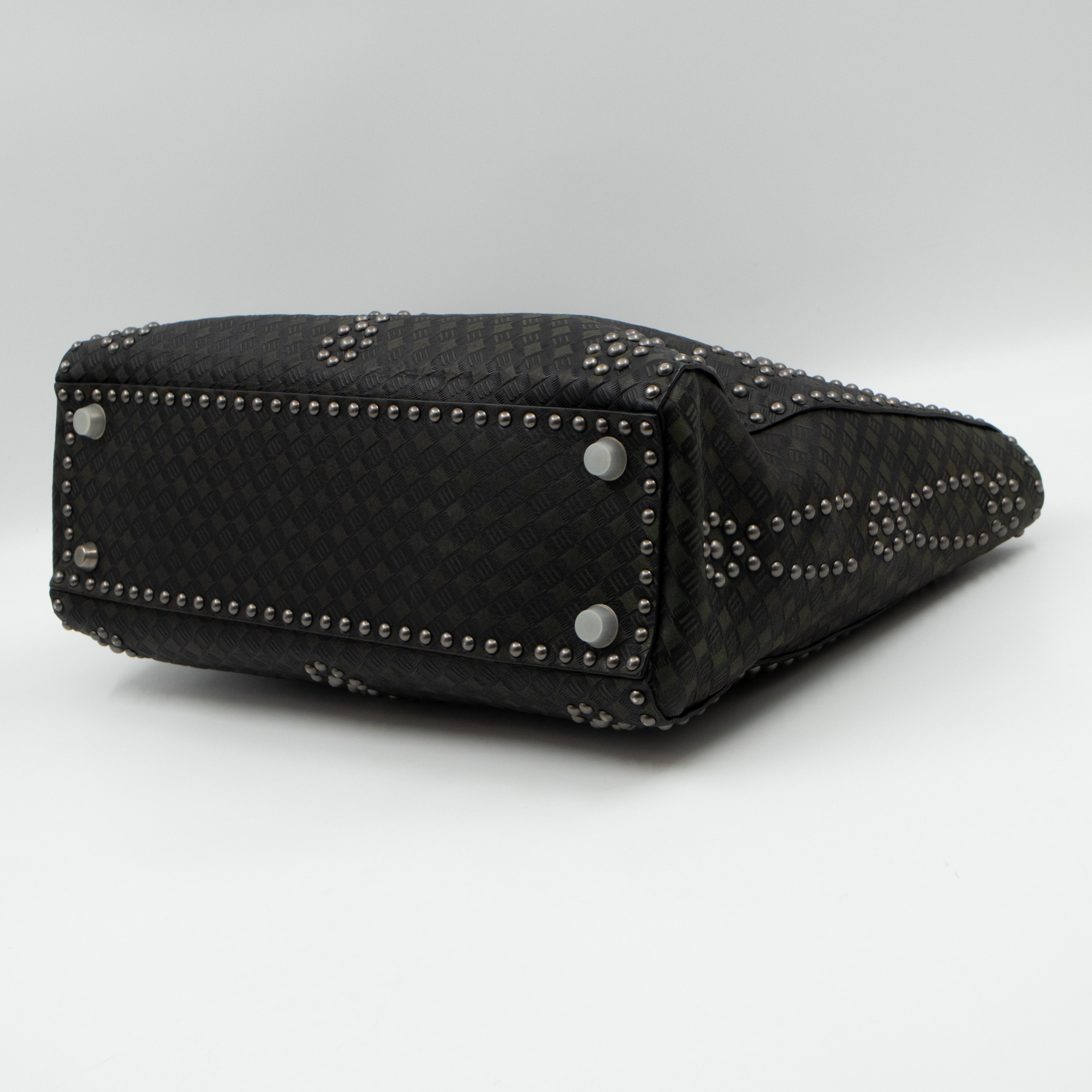 Lady Dior Large Supple Studded Black Calfskin Leather