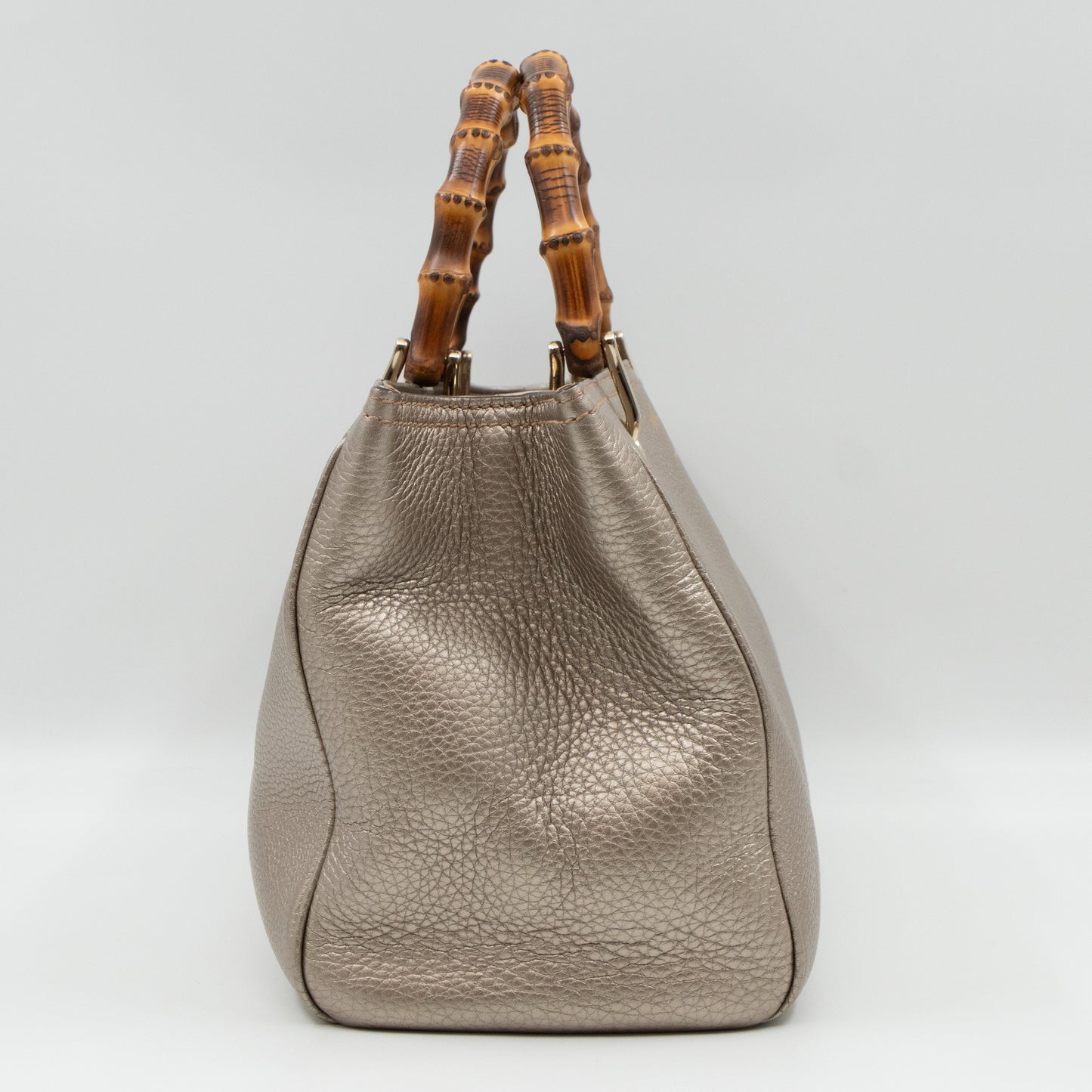 Bamboo Shopper Tote Champagne Leather