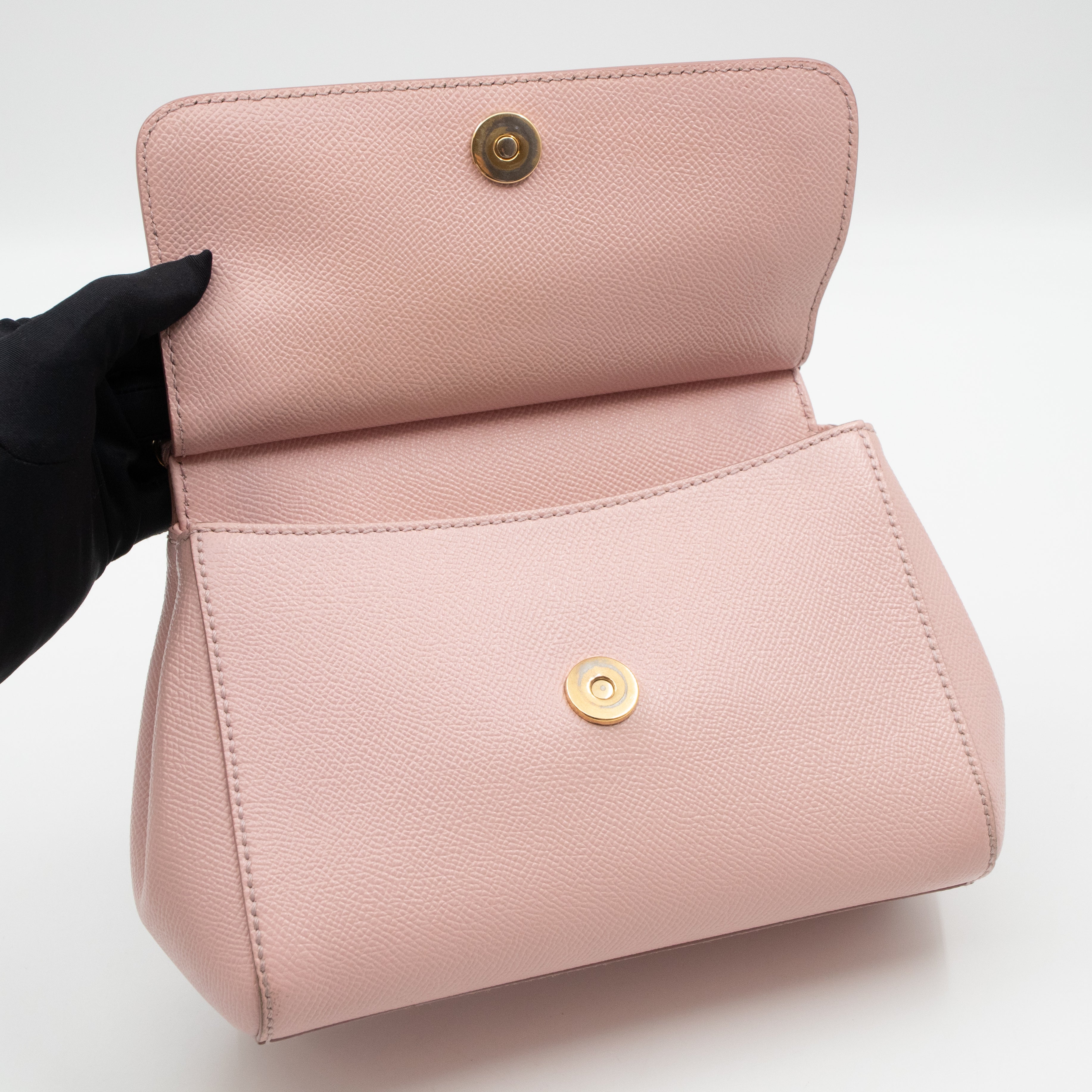 Sicily Small Dauphine Leather Light Pink