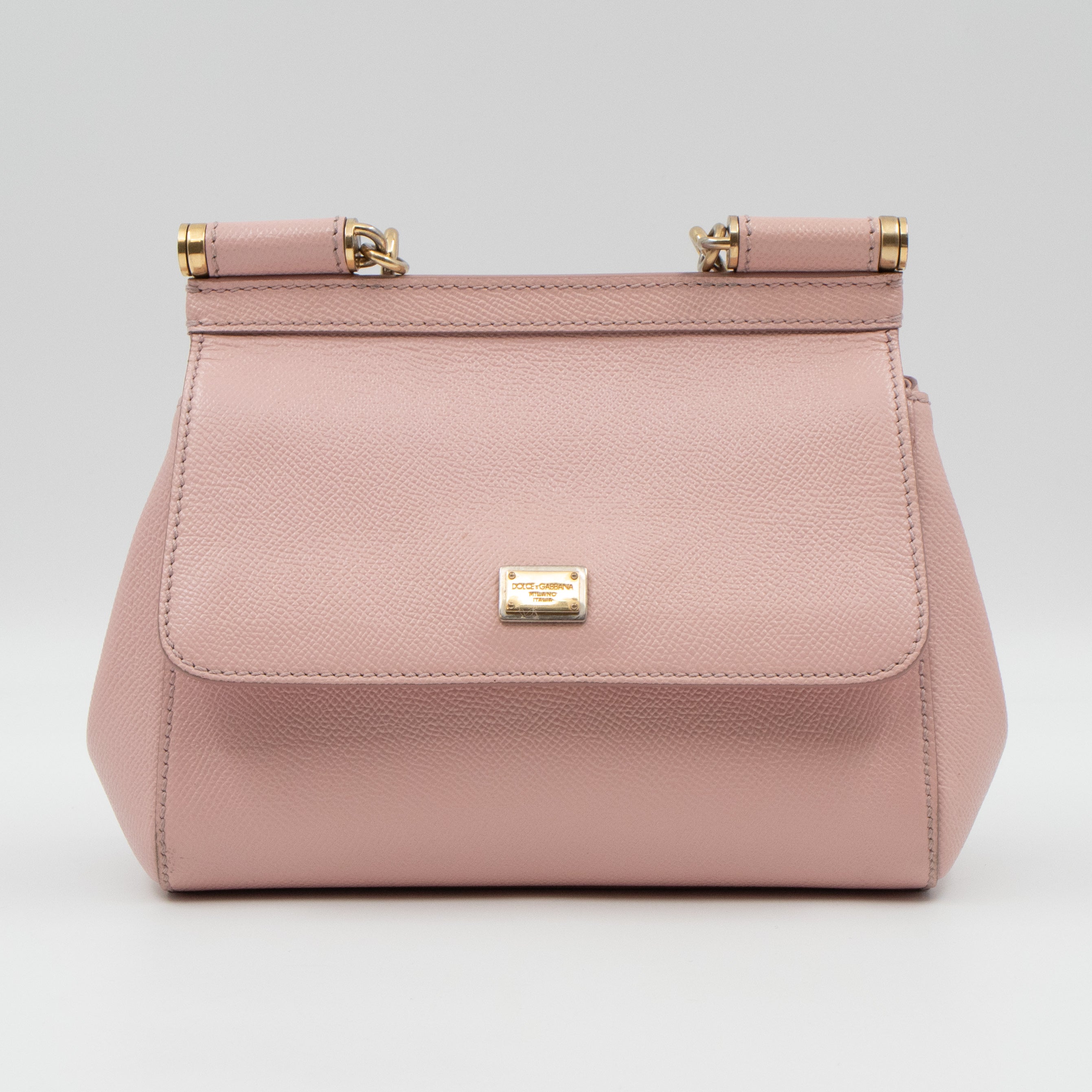 Sicily Small Dauphine Leather Light Pink