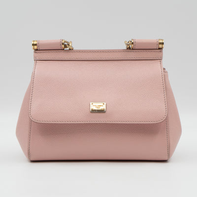 Sicily Small Dauphine Leather Light Pink