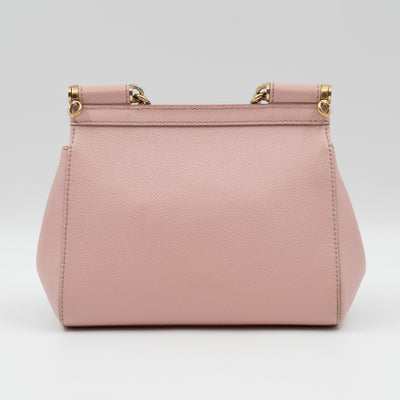 Sicily Small Dauphine Leather Light Pink