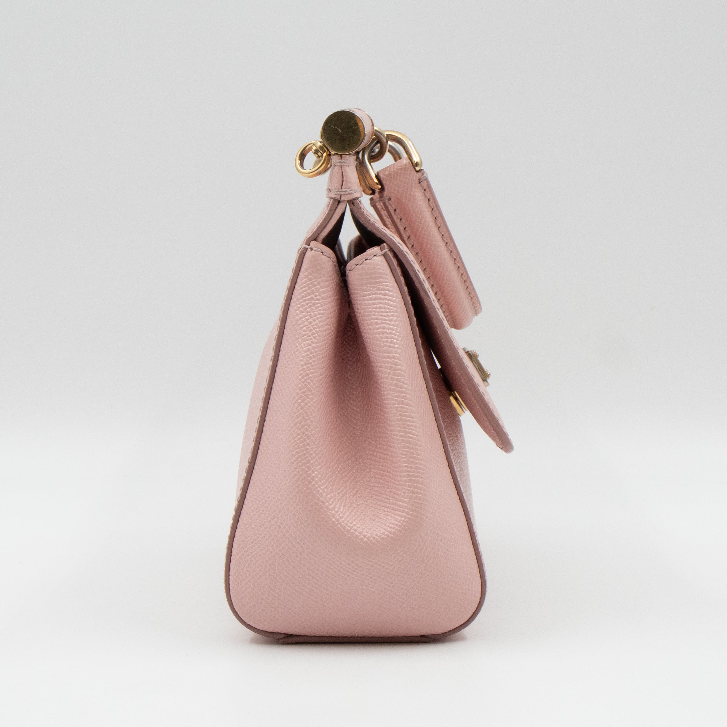 Sicily Small Dauphine Leather Light Pink