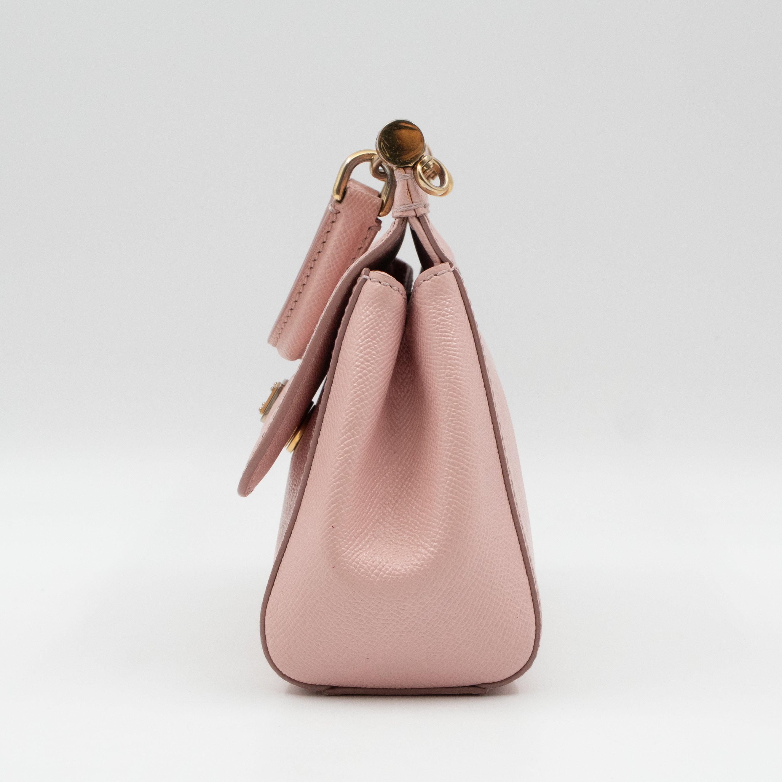 Sicily Small Dauphine Leather Light Pink