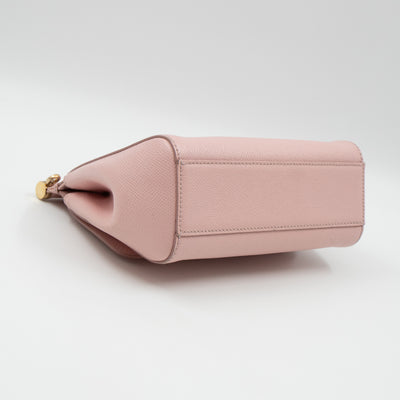 Sicily Small Dauphine Leather Light Pink