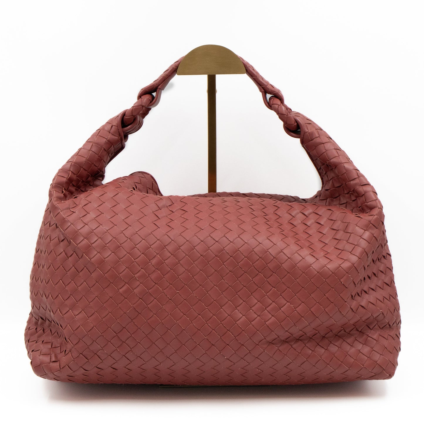Sloane Hobo Bag Intrecciato Mauve Leather