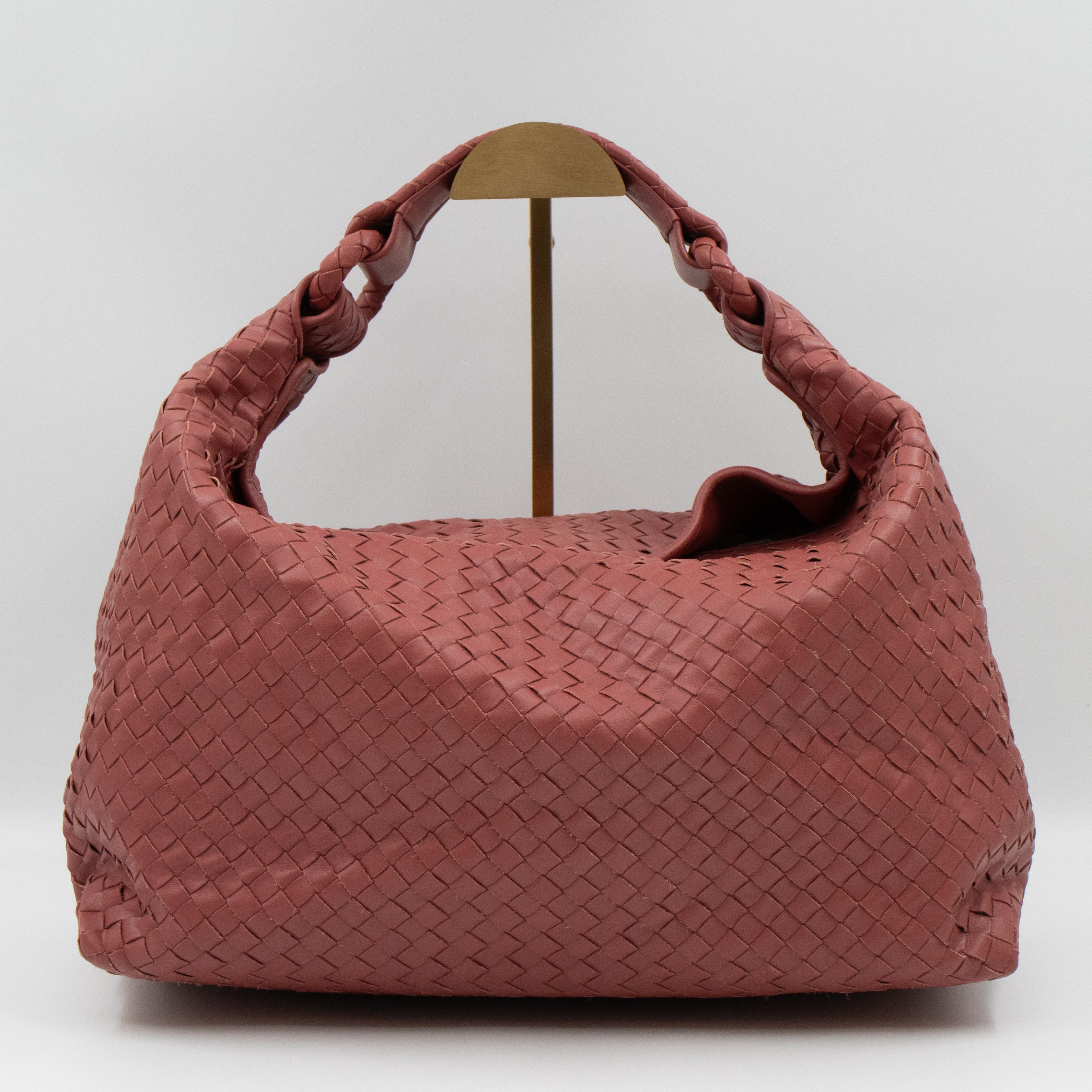 Sloane Hobo Bag Intrecciato Mauve Leather
