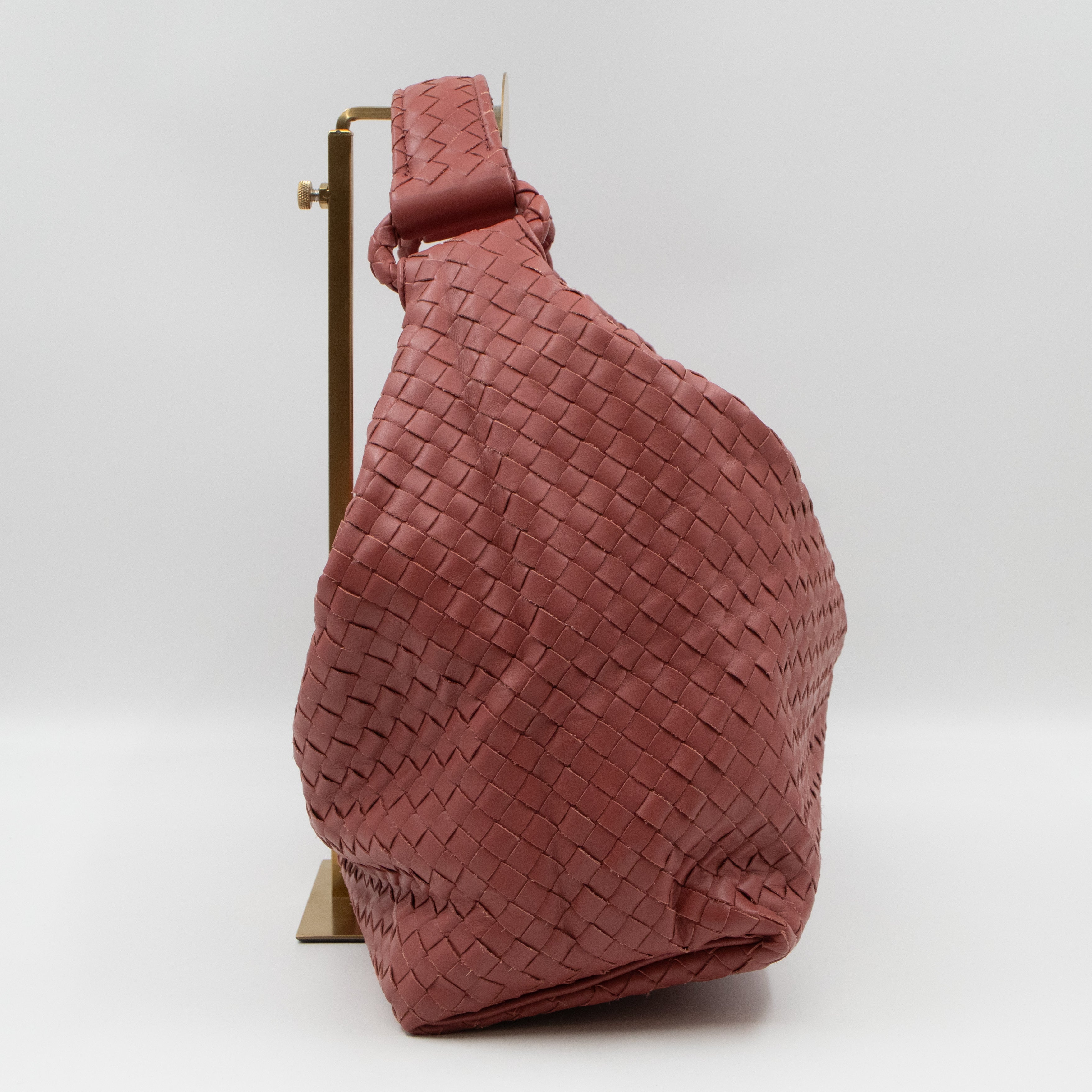 Sloane Hobo Bag Intrecciato Mauve Leather