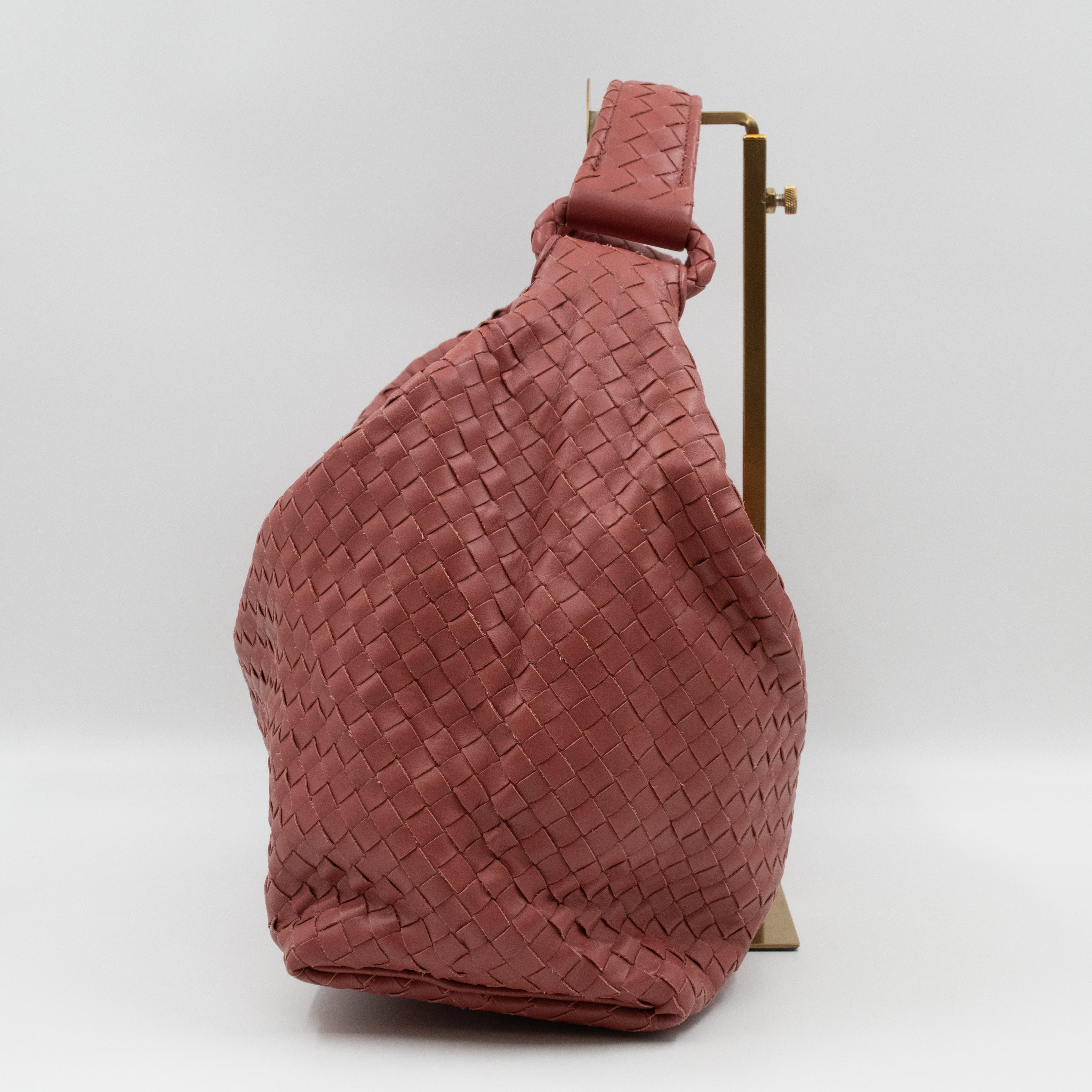 Sloane Hobo Bag Intrecciato Mauve Leather