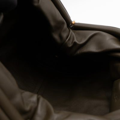 The Pouch Clutch Leather Green