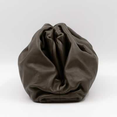 The Pouch Clutch Leather Green