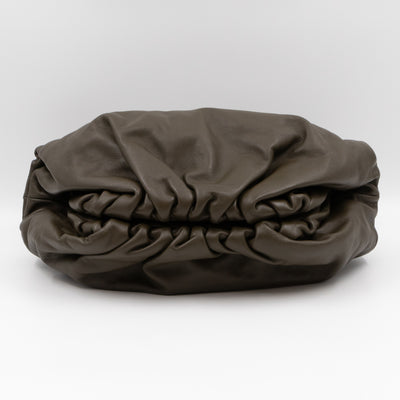 The Pouch Clutch Leather Green