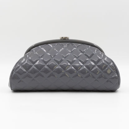 Timeless Clutch Quilted Lavender Blue Patent Leather