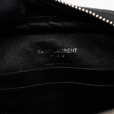 Blogger Bag Croc Embossed Black Leather