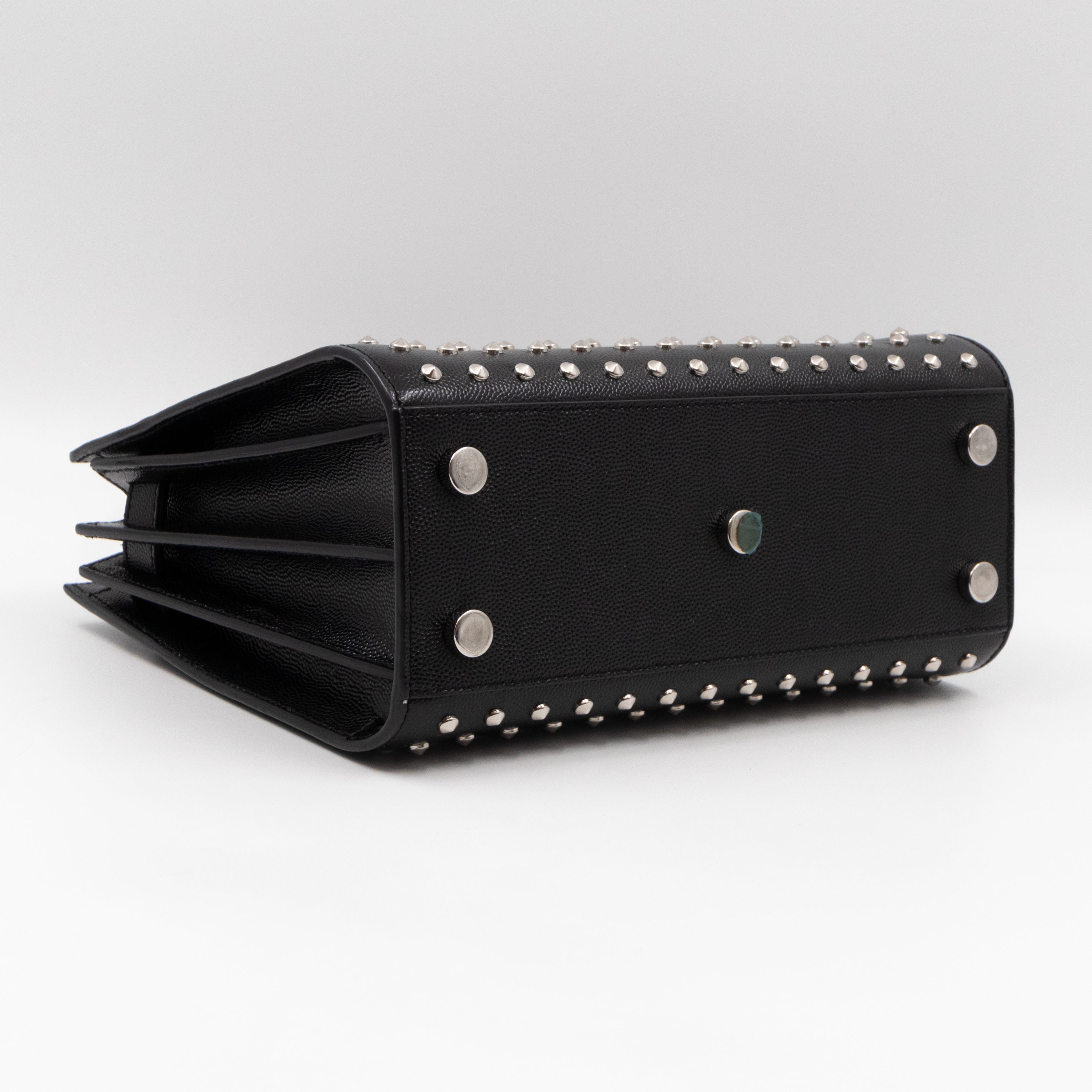 Sac de Jour Nano Studded Black Leather