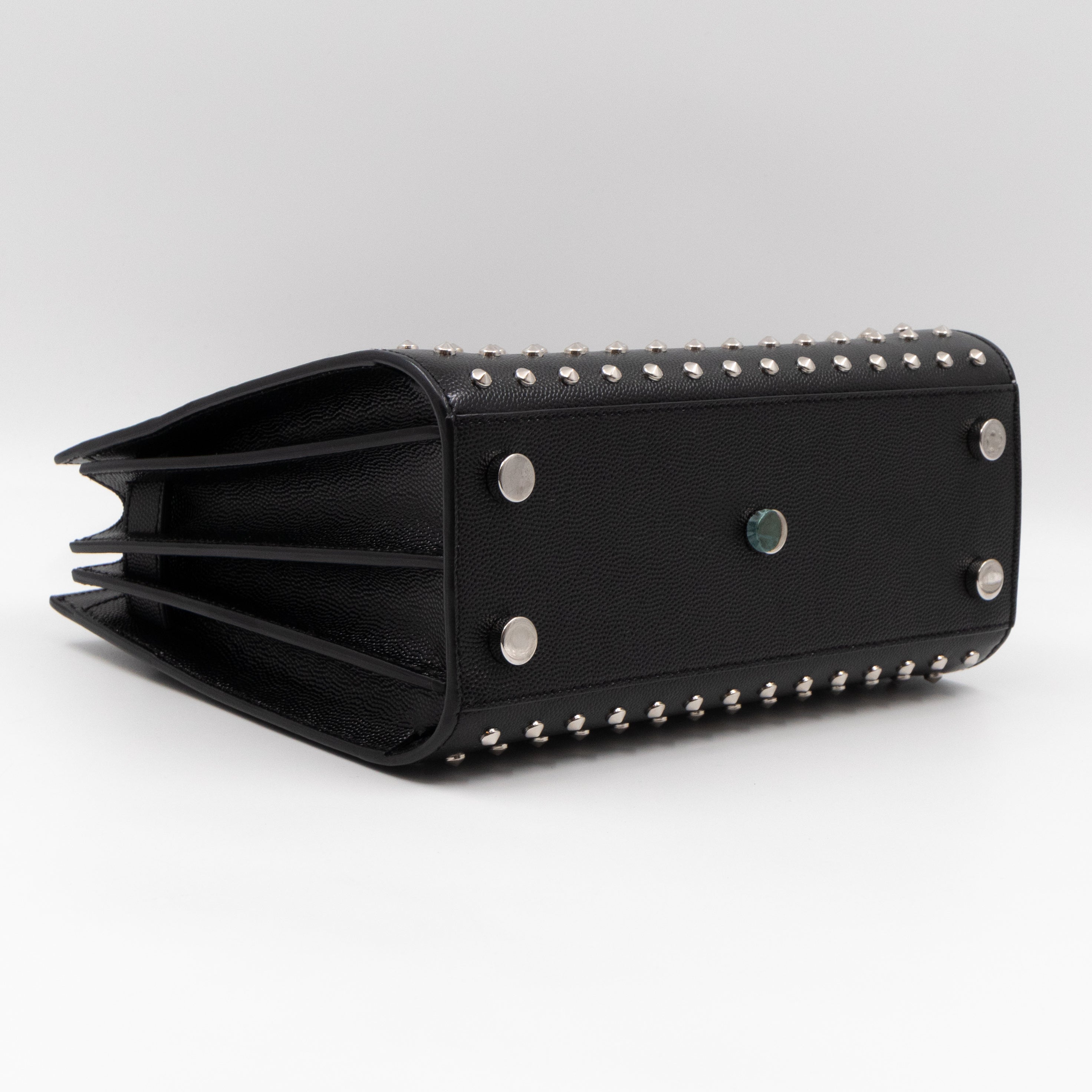 Sac de Jour Nano Studded Black Leather