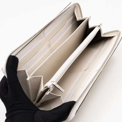 Zip Around Wallet White Micro GG Supreme Stars Canvas