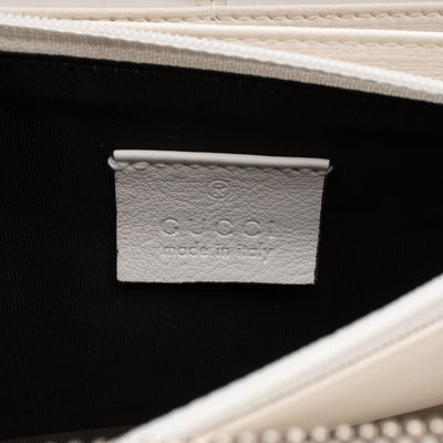 Zip Around Wallet White Micro GG Supreme Stars Canvas