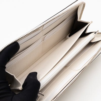 Zip Around Wallet White Micro GG Supreme Stars Canvas