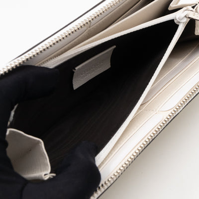 Zip Around Wallet White Micro GG Supreme Stars Canvas