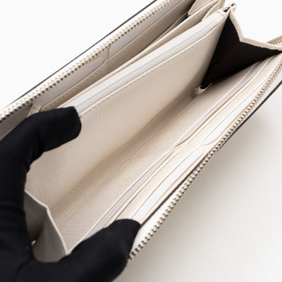 Zip Around Wallet White Micro GG Supreme Stars Canvas