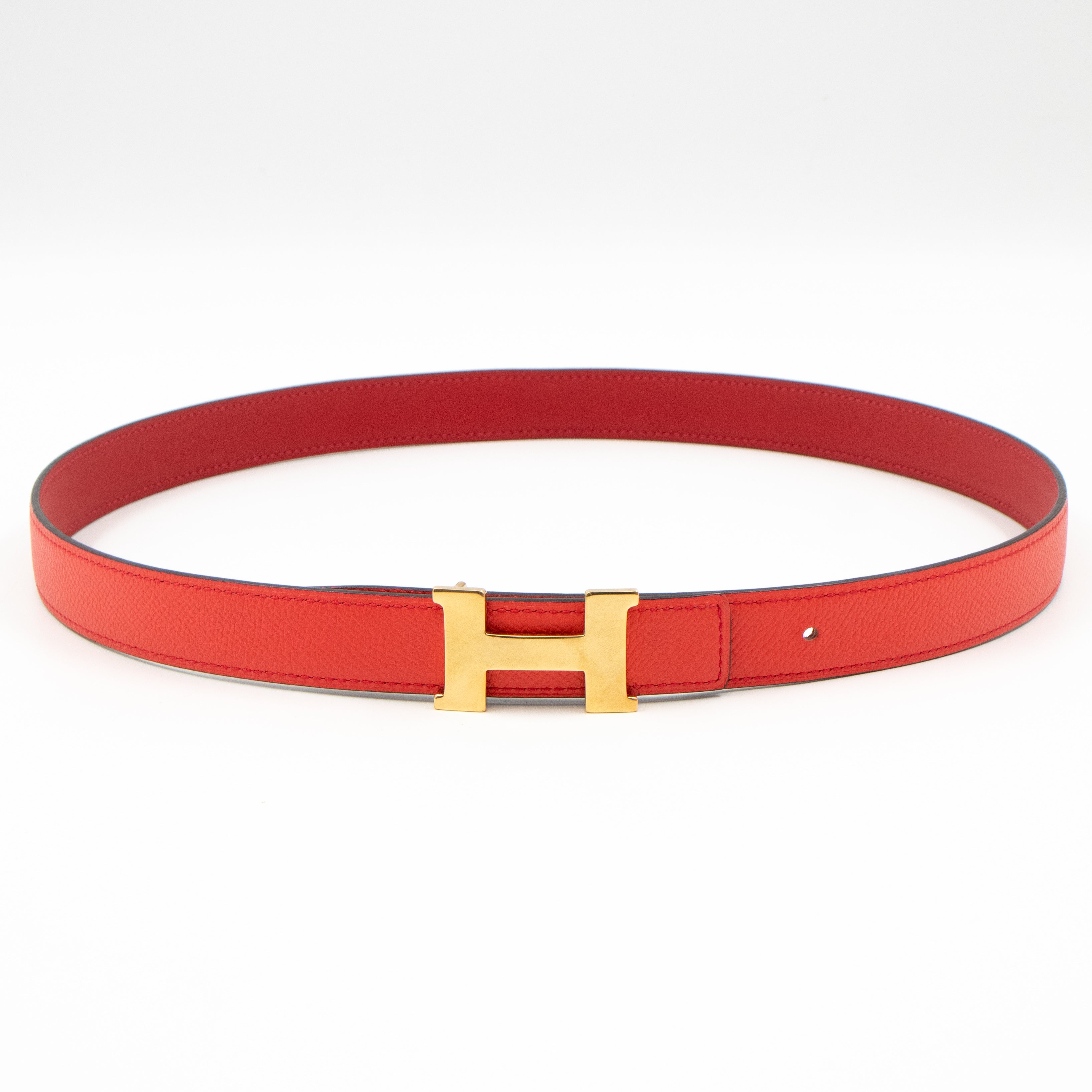 Mini Constance Buckle & Reversible Red and Rose Jaipur Leather Belt 80/32