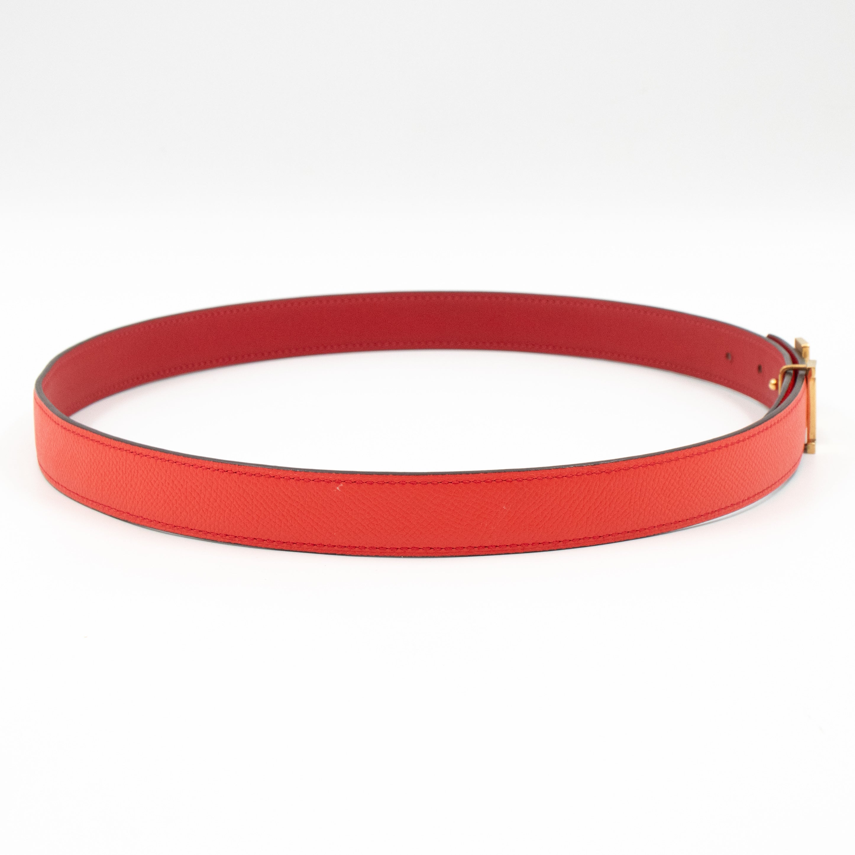 Mini Constance Buckle & Reversible Red and Rose Jaipur Leather Belt 80/32
