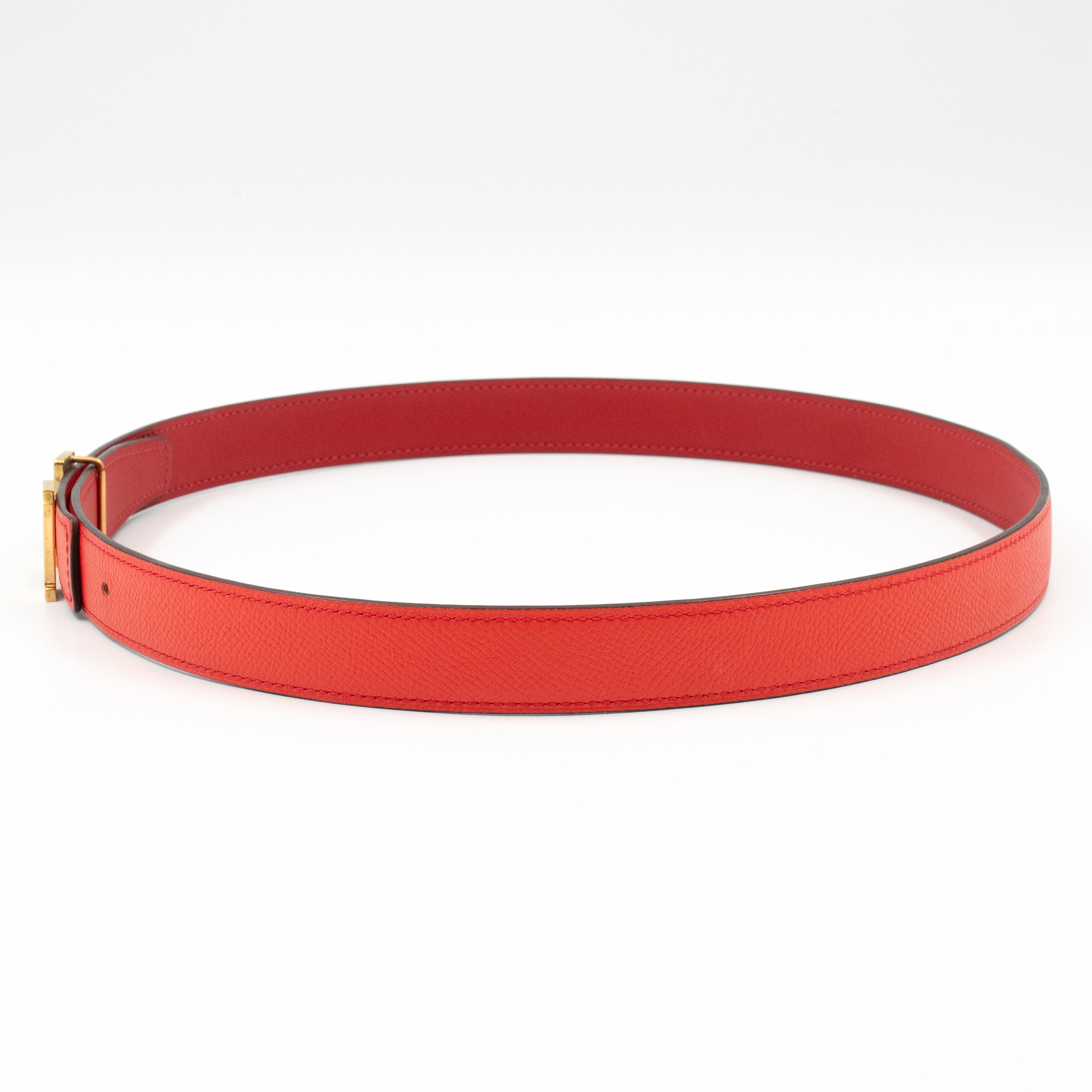 Mini Constance Buckle & Reversible Red and Rose Jaipur Leather Belt 80/32