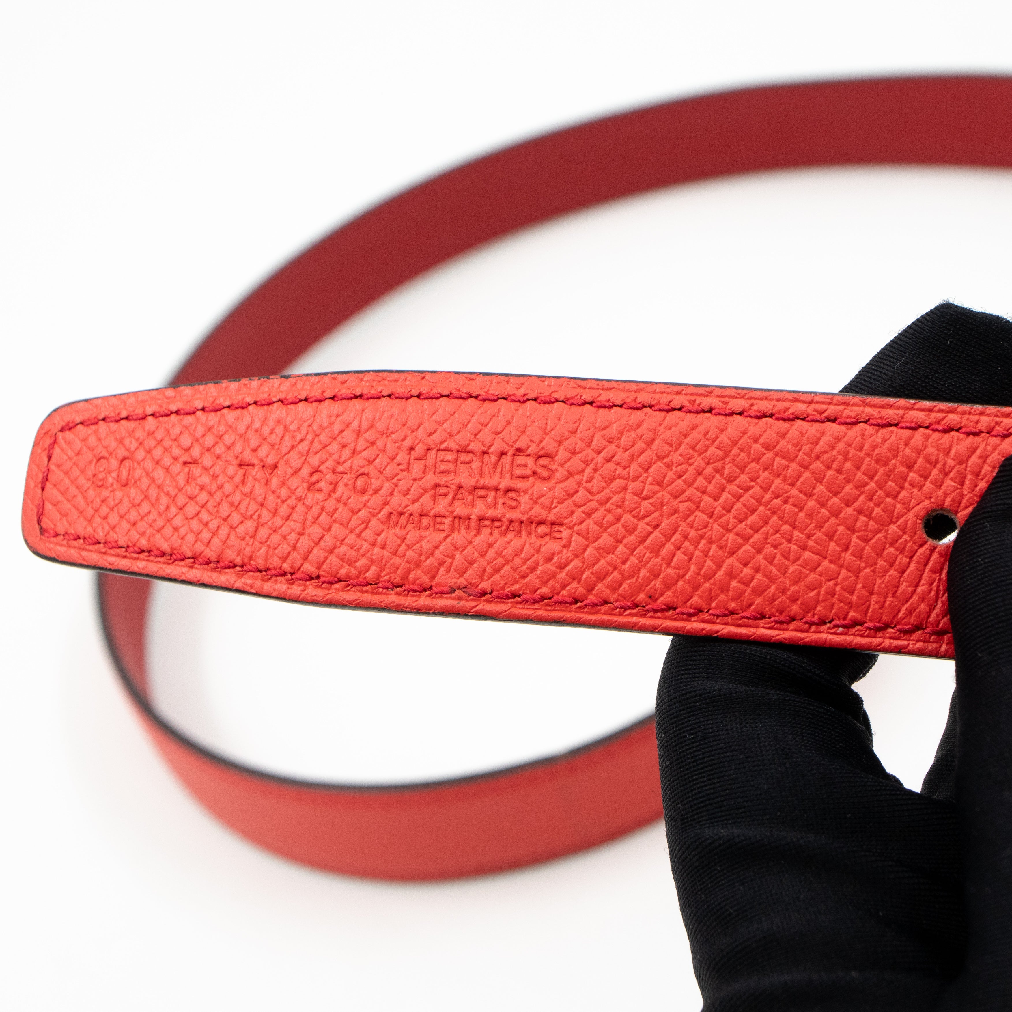 Mini Constance Buckle & Reversible Red and Rose Jaipur Leather Belt 80/32