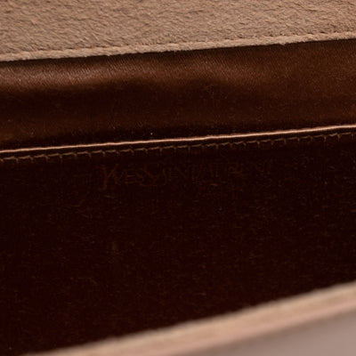 Belle De Jour Clutch Large Patent Leather Rose Beige