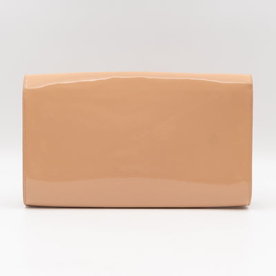Belle De Jour Clutch Large Patent Leather Rose Beige