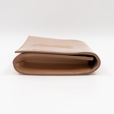 Belle De Jour Clutch Large Patent Leather Rose Beige