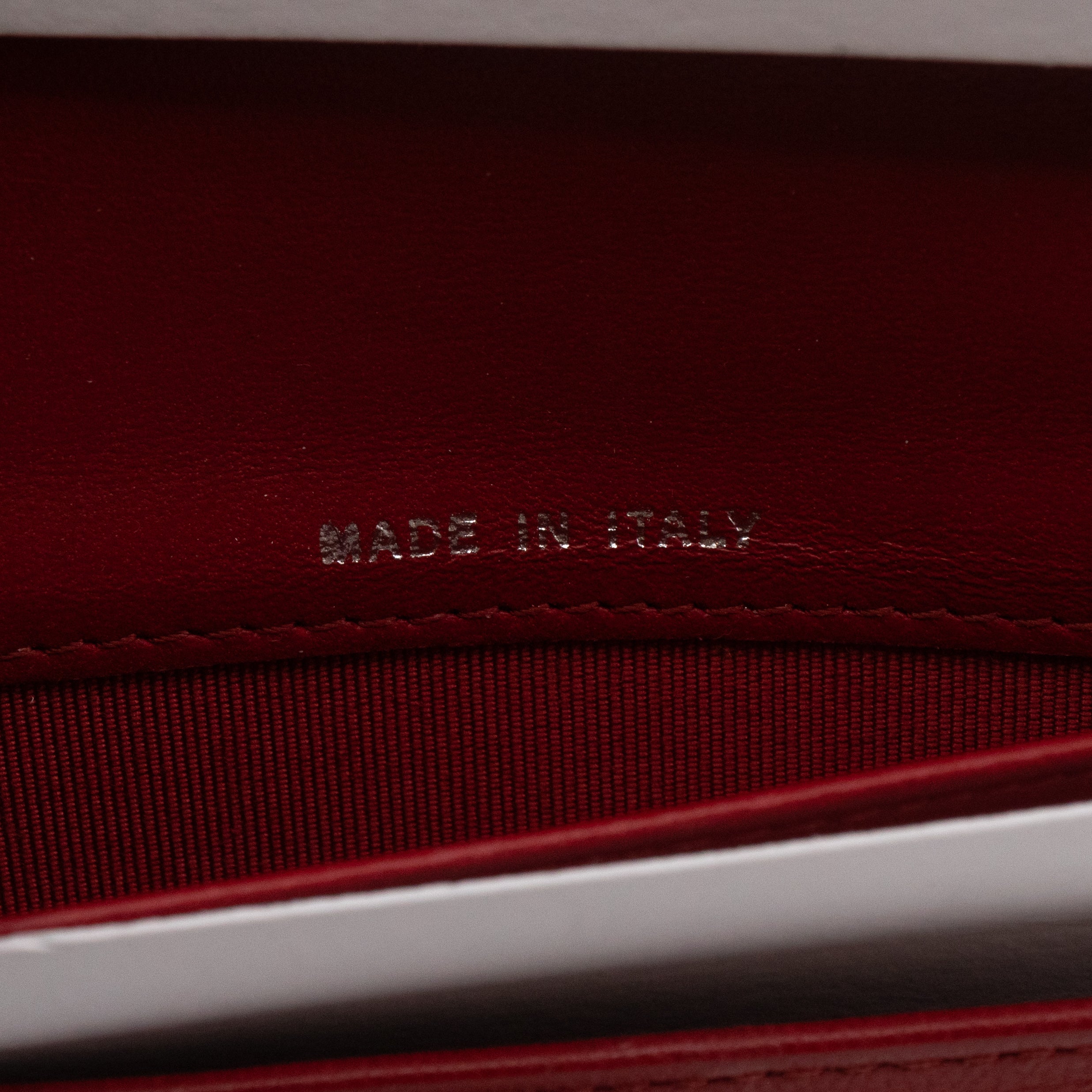 Long Trifold Flap Wallet Red Leather