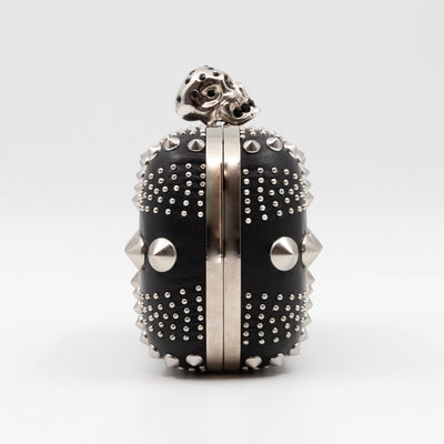 Skull Clutch Britannia Union Jack Studded Black Leather