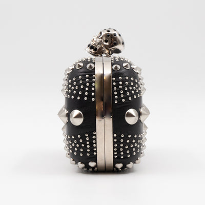 Skull Clutch Britannia Union Jack Studded Black Leather