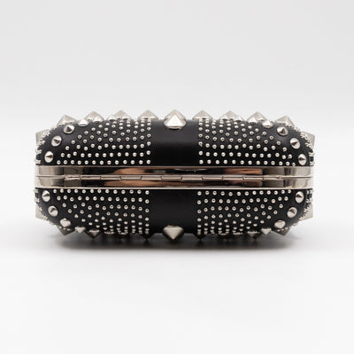 Skull Clutch Britannia Union Jack Studded Black Leather