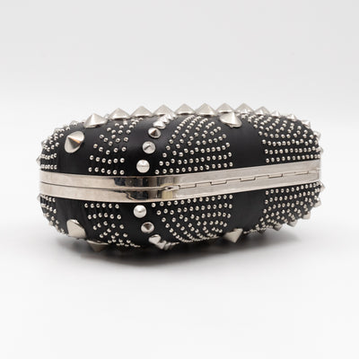 Skull Clutch Britannia Union Jack Studded Black Leather